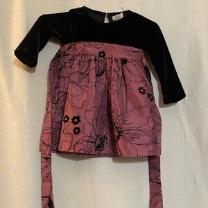 Joe Ella size 18 longsleeve holiday dress, black purple (s6)